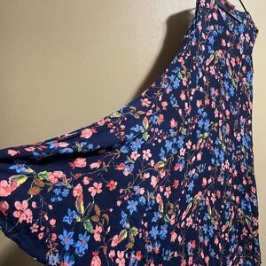 Woman Within Navy Floral Dress perfect condition